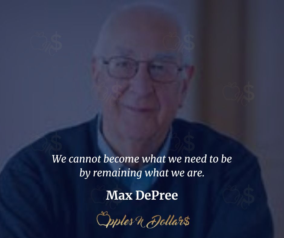 applesndollars's tweet photo. We cannot become what we need to be by remaining what we are. - Max Depree

Follow Apples N Dollars for exciting content

#inspiration
#applesndollars
#applesndollarsdailymotivation
#maxdepree
#become
#need
#remaining https://t.co/RRfmEUYe1f