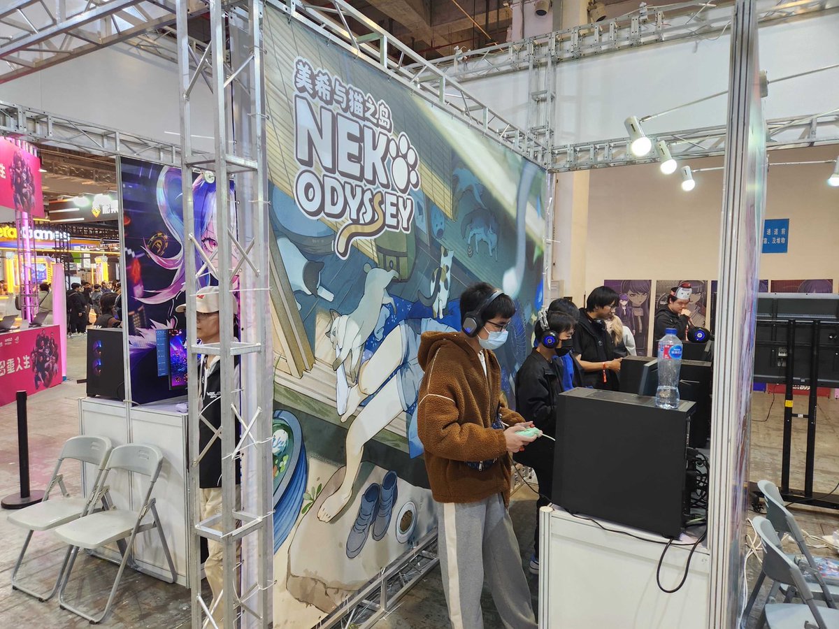 NekoOdyssey's tweet photo. Who's at WePlay Expo @WeplayExpo right now? Come find us and let's play Neko Odyssey together at booth Famitsu! @famitsu
We're so excited to meet all of you.

#NekoOdyssey #WePlayExpo #Famitsu https://t.co/c23jFbX6Ms