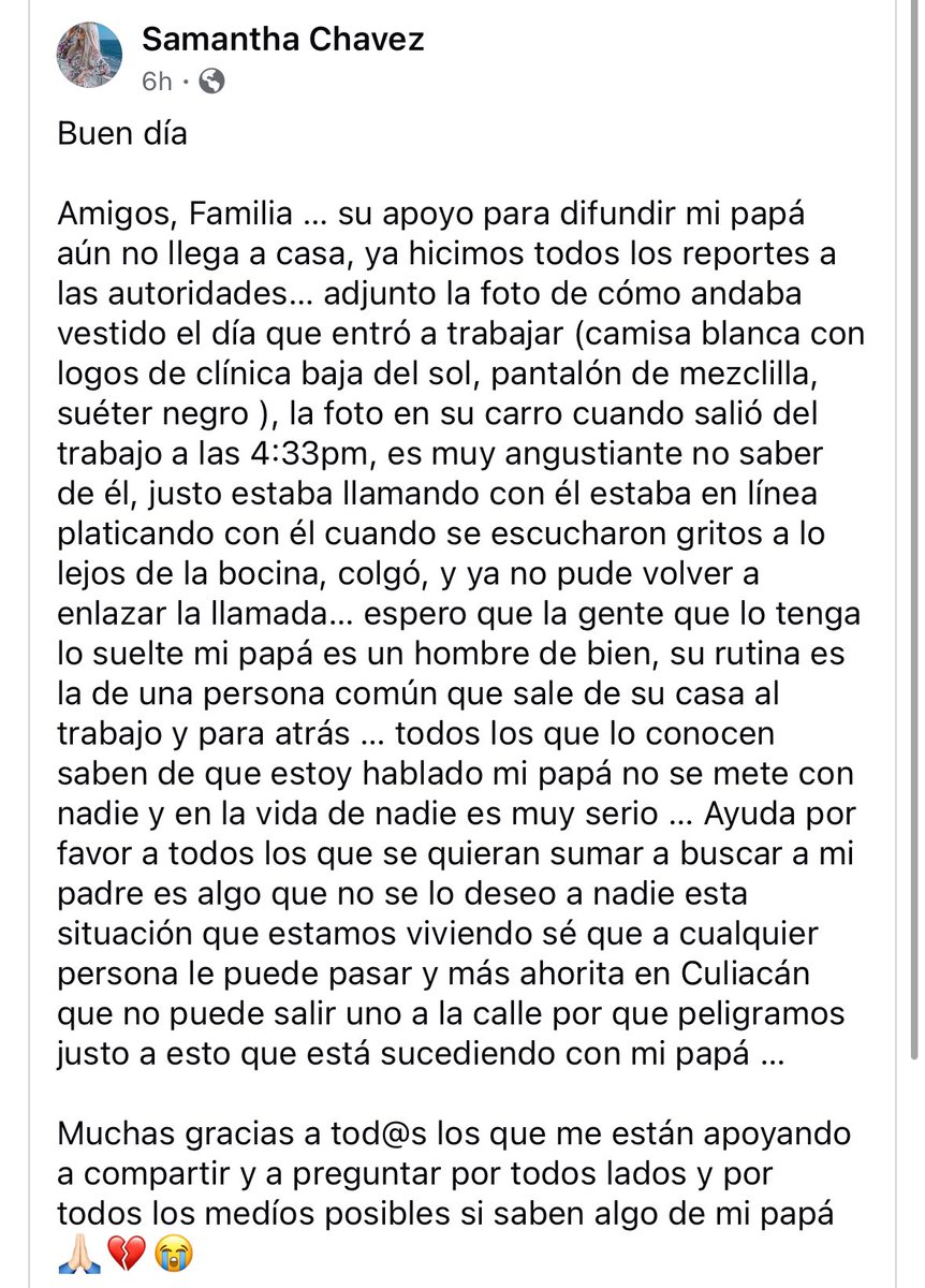 Por favor ayudenme a localizar a uno del equipo de Baja del Sol clinica. Difundan y cualquier información no duden en mandarmela por mensaje. 
Gracias 🙏🏻