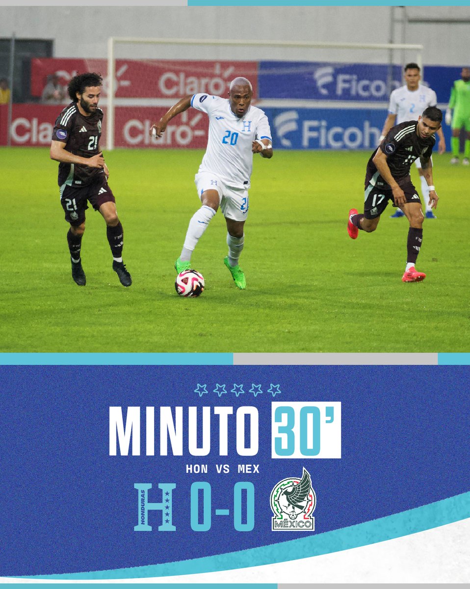 FFH_Honduras's tweet photo. 🏆⚽️ CONCACAF NATIONS LEAGUE ⚽️🏆
🕐 MINUTO 30'
🇭🇳 Honduras 0️⃣-0️⃣México 🇲🇽
📍 Estadio Morazán
#ModoCatracho #VamosHonduras https://t.co/qPDal37YQp