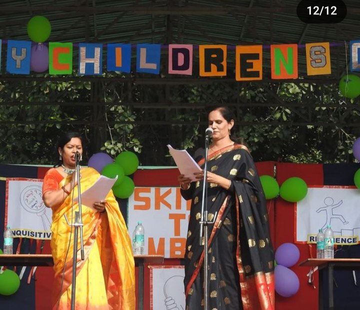 Apsbirpur's tweet photo. APS Birpur lit up with the joy as teachers took the spotlight for Children's Day!! With fun games energetic dance, captivating acts, and a delightful kawali.. 
#Children's Day#Celebration#APSBirpur https://t.co/5DSgNPD7y2