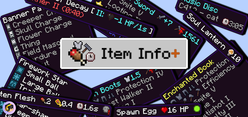 Hey everyone, long time no see. Item Info+ v1.16 is now available on MCPEDL &amp; Curseforge:

+ Support for Winter Drop content
+ Fixed wrong info &amp; icons for some items
+ More changes!

Get the update here:
🔗mcpedl.com/hunger-points-…