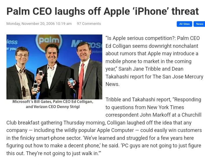 <a href="/historyinmemes/">Historic Vids</a> People didn't take Apple seriously when there were talks and rumours about an IPhone
