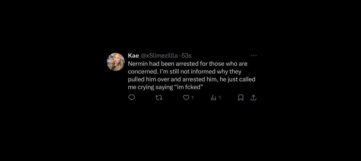 iCheesurReports's tweet photo. BREAKING: Kick Streamer ‘Cheesur’ has been ARRESTED according to his girlfriend.. 😳 https://t.co/MIRNT6Dpuz