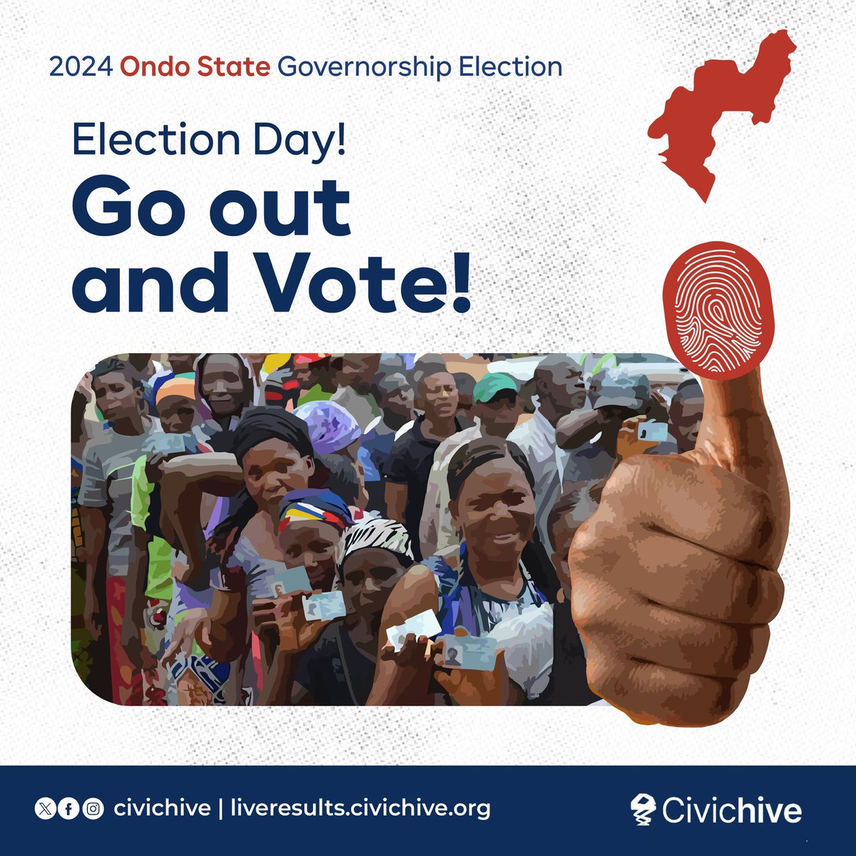 CivicHive's tweet photo. It’s Election Day, time to show up and show out 🥳✅
Remember to stay safe and vote for the candidate of your choice.
Follow election results and activities at https://t.co/JOiOwi2eht 🚀
#OndoDecides2024 https://t.co/L7w4fWLDwe