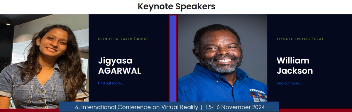 wmjackson's tweet photo. Honored to be a Keynote Speaker again for the 6th International Conference on Virtual Realty 
What a great honor to share my experiences, views. ideas, hopes and observations globally. 
#MetaverseWP #VirtualReality #ImmersiveLearning https://t.co/LWDcXx7c9a