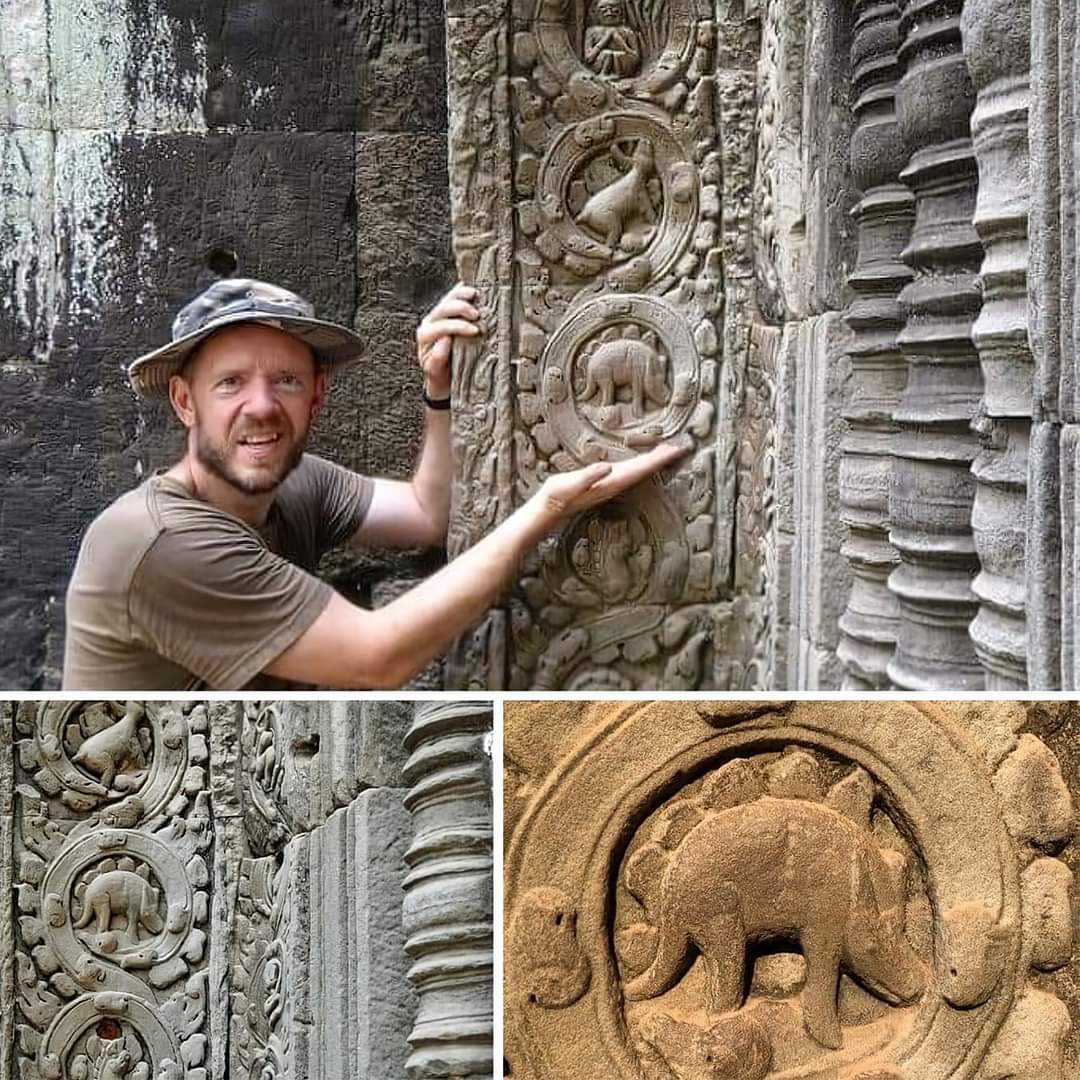 LostTemple7's tweet image. 3. Please can someone explain to me how an image of an unmistakable dinosaur is on a hindu temple built in the 12th-century when dinosaurs went extinct 66 million years ago.