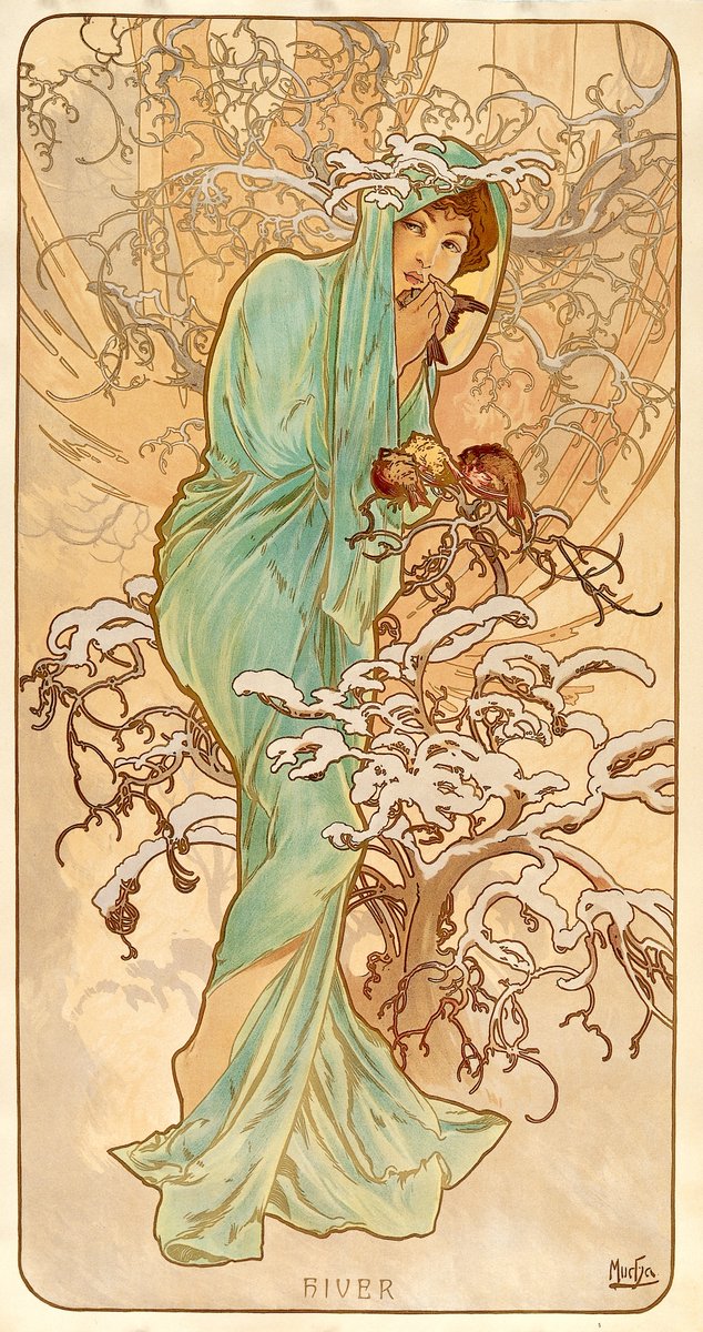 ミュシャ展出品作品紹介⑨】 《四季》 1896年 紙、リトグラフ