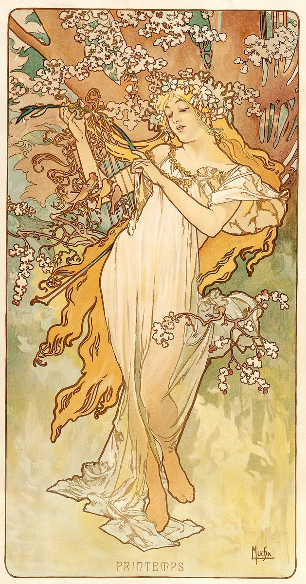 ミュシャ展出品作品紹介⑨】 《四季》 1896年 紙、リトグラフ