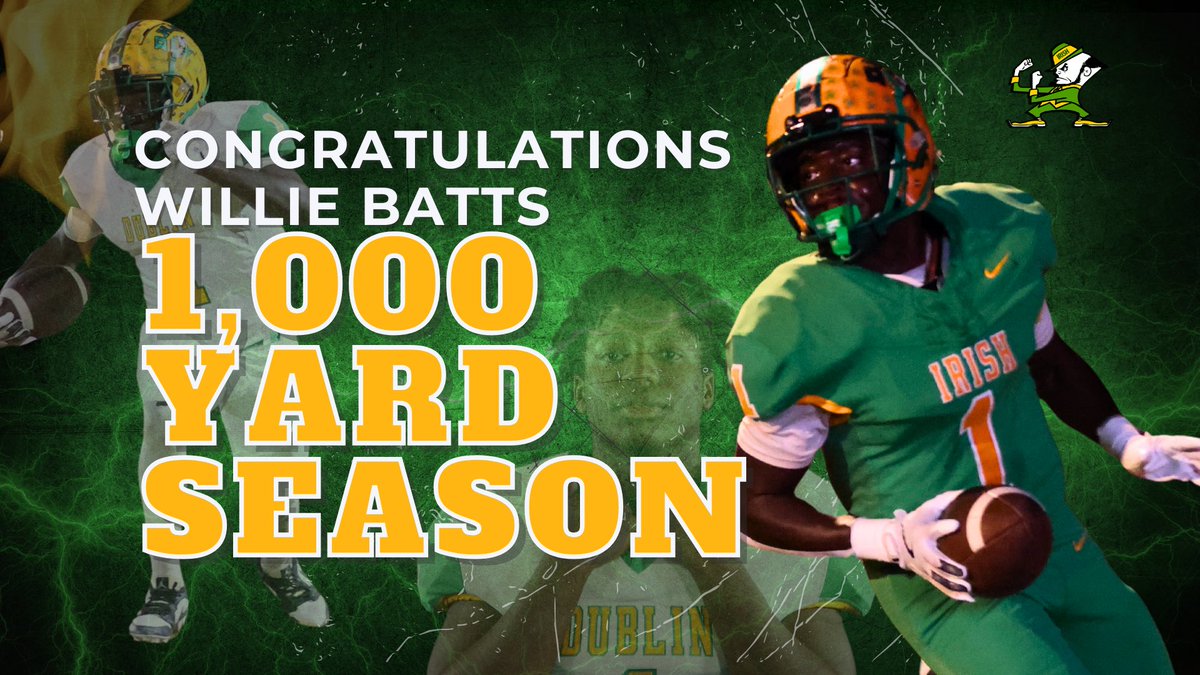 Congratulations to Xavier Bostic and Willie Batts on passing the 1,000-yard mark for the 2024 season! #tradition #GoIrish #runtheball ☘️🏈
<a href="/OfficialGHSA/">GHSA</a> <a href="/GPBsports/">GPB Sports</a>