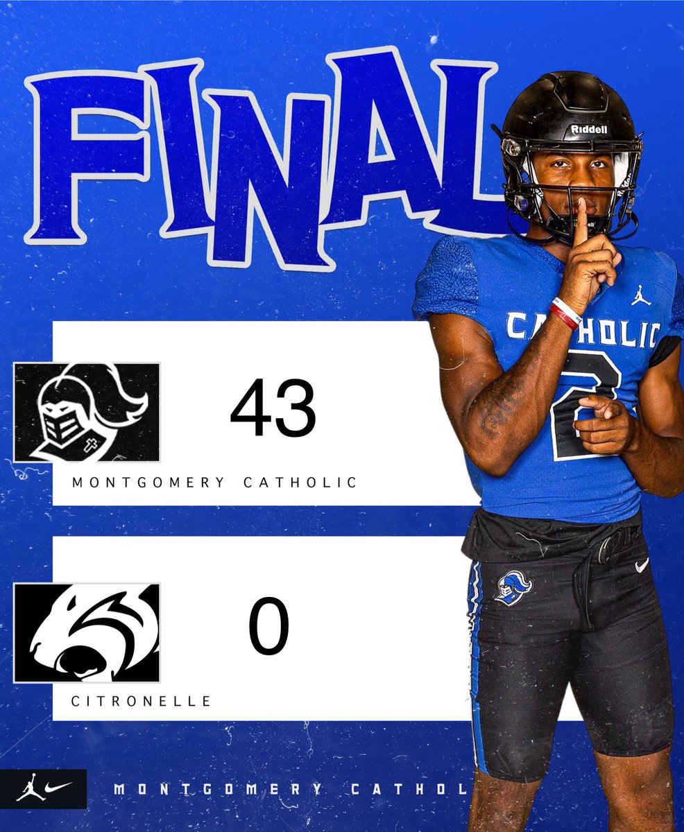 Region Champs!!!!! 
Knights Win 🔵⚔️⚫️

Catholic 43
Citronelle 0 

#BuiltByCatholic
#BeTheStandard
#BacktoBacktoBacktoBack
#TalkAboutIt