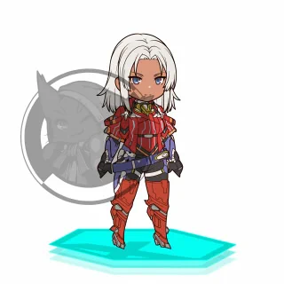 デフォルメエルマさん(ΦωΦ)線画色分けverロゴあり解像度上版 ロゴ無し解像度高め版ゼノブレイドクロス #エルマ #デフォルメ 