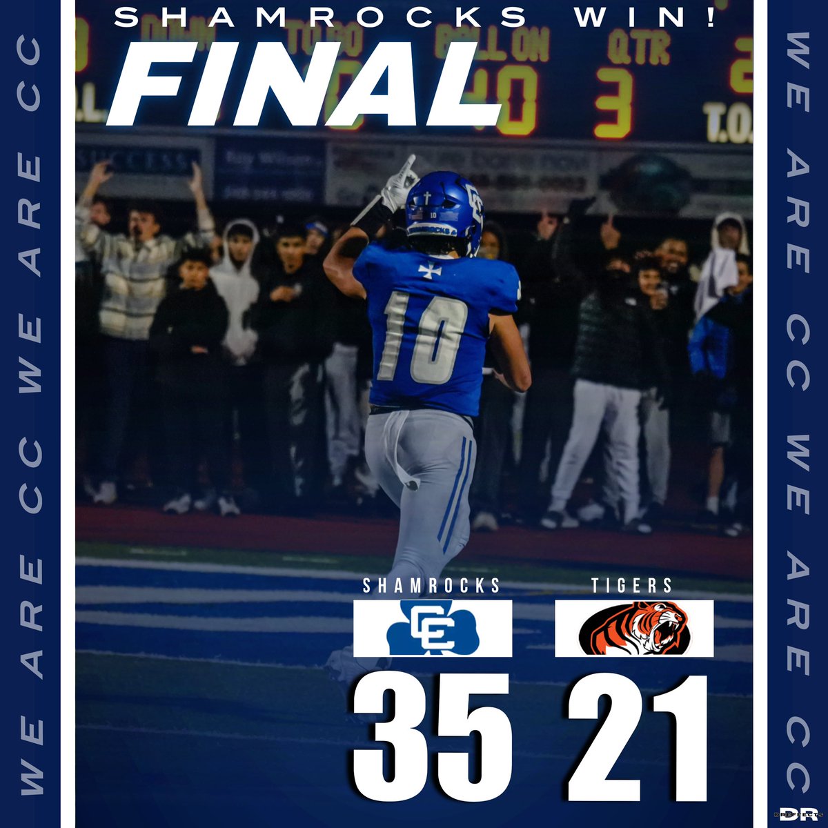 Detroit Catholic Central Football (@dccfootball) on Twitter photo 🔵Final Score⚪️
DCC☘️ 35 - Belleville 21
Up next:
Cass Tech
#RelentlessPursuit
<a href="/DCCShamrocks/">Detroit Catholic Central Athletics</a> <a href="/DETROITCCAD/">Aaron Babicz '93</a> <a href="/ShamrockNation_/">SHAMROCK NATION</a> <a href="/dreffectsedits/">DReffects</a> <a href="/jcessante/">Justin Cessante</a> 🔵Final Score⚪️
DCC☘️ 35 - Belleville 21
Up next:
Cass Tech
#RelentlessPursuit
<a href="/DCCShamrocks/">Detroit Catholic Central Athletics</a> <a href="/DETROITCCAD/">Aaron Babicz '93</a> <a href="/ShamrockNation_/">SHAMROCK NATION</a> <a href="/dreffectsedits/">DReffects</a> <a href="/jcessante/">Justin Cessante</a>