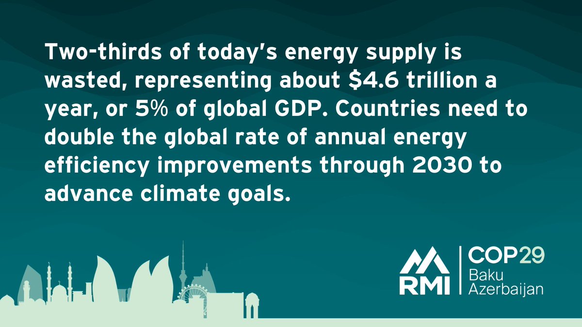 RockyMtnInst's tweet photo. "Energy efficiency is the most important lever not being pulled right now," RMI CEO @Jon_Creyts told @business. "It will make the entire energy transition cheaper, faster, fairer, and more secure." https://t.co/edei9Dc7Uk https://t.co/YvOfWeR9YQ