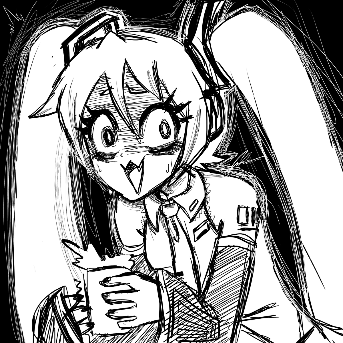 Ziricurry's tweet photo. Miku 25 (Panic Attack Miku 2) #初音ミク #HatsuneMiku #VOCALOID https://t.co/DtjVj1M6Ae