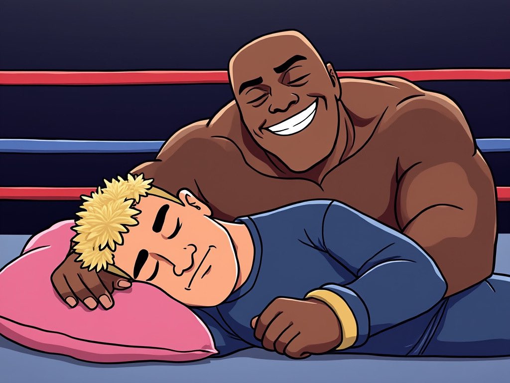 WatchingCryptYo's tweet photo. ๐ Here's a punchy one for you:
Why did Jake Paul bring a pillow to the fight with Mike Tyson? Because he heard Iron Mike was going to put him to sleep, and he wanted to be comfortable!
#TysonVsPaul #PaulVsTyson #SocialMediaStar #ComebackFight #NetflixLive #LegendAndInfluencer #IronMikeReturns #JakePaulKnockout #FightNight #TysonPaul2024 #PillowFightJoke