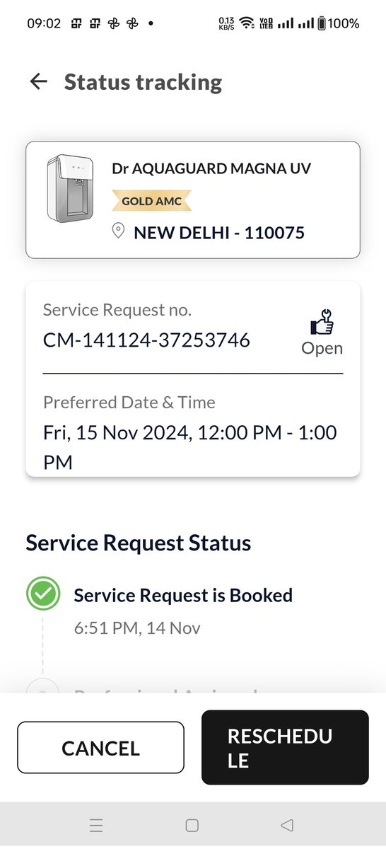 direct2manoj's tweet photo. Raised a complaint for aquaguard service for 15.11.2024 but still received no response. What kind of service you are providing. Pls resolve @EurekaForbes https://t.co/Ntvloy5KgO