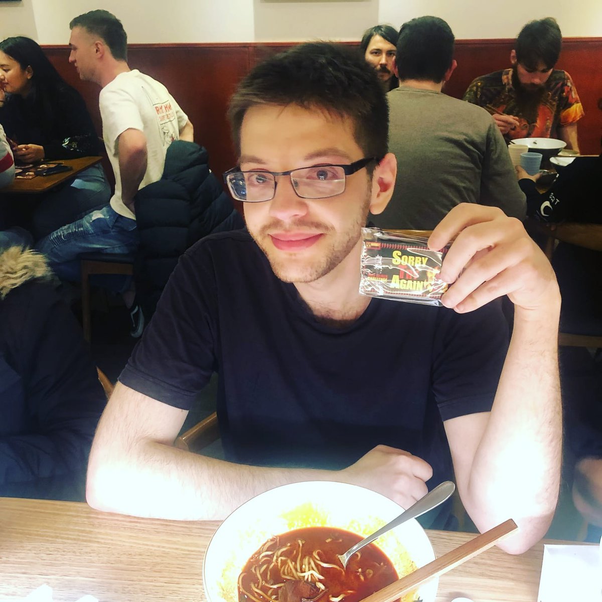 MuscatAUS's tweet photo. @SsbmCaleb That was like 30mins after this. The face of a man humbled by the 9m scoville ramen challenge. 6minutes to complete was rough https://t.co/4COzVdcnKz