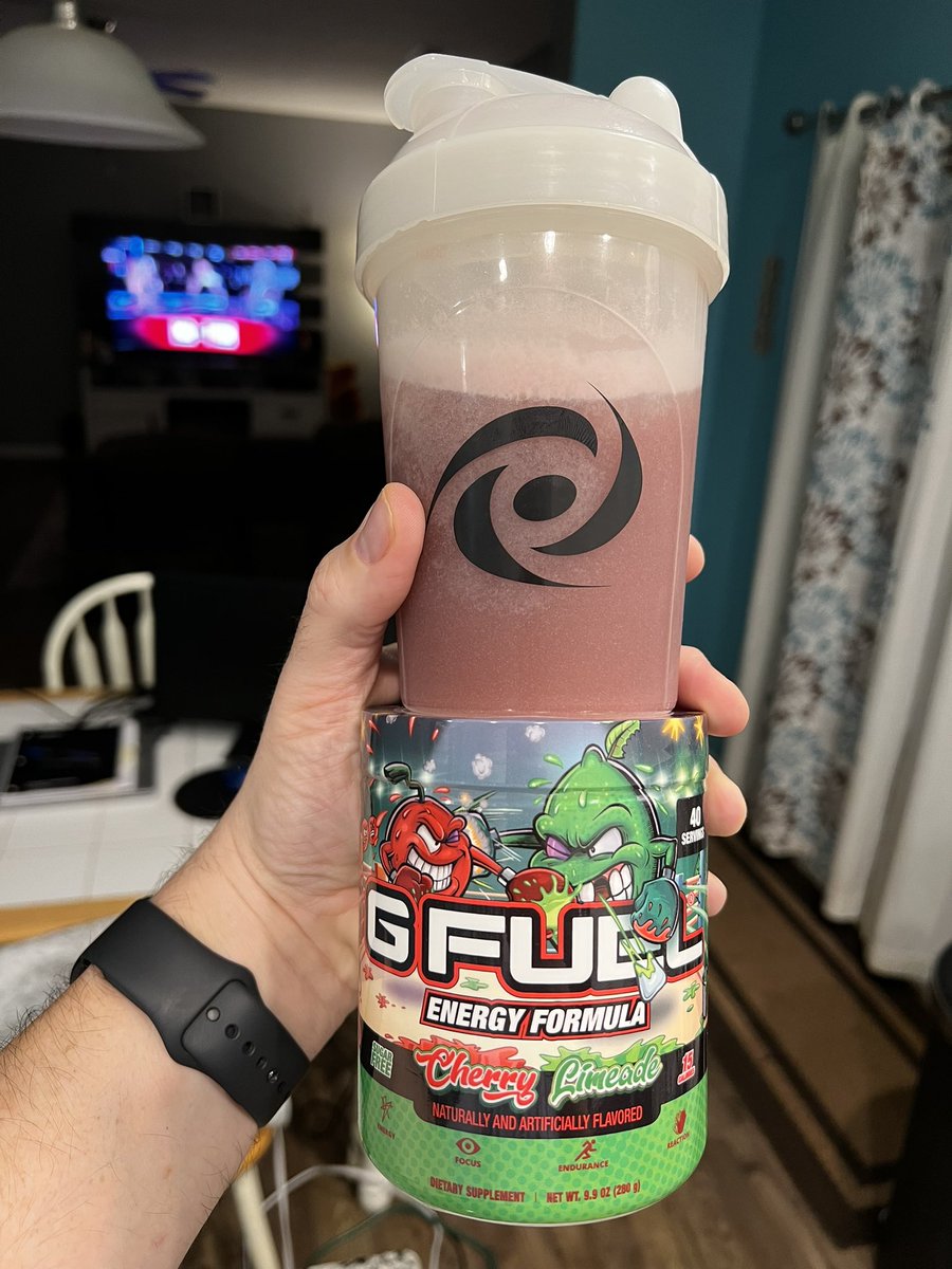 MrJenkins50's tweet photo. Got @GFuelEnergy in my shaker and @netflix on the big screen trying to watch @MikeTyson and @jakepaul. Anybody else having issues with their @netflix?
Anywho, I thought it was fitting to drink some of the #CherryLimeade with the boxing skin.
#GFUELED #GFUEL #MmmmSoooGoood https://t.co/UVmSwEDKtO