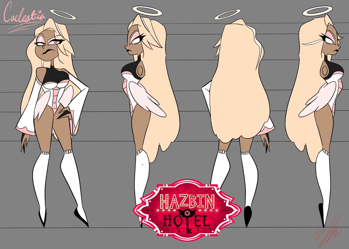 Hazbin Hotel OC - Caelestia 
For <a href="/MNLIGHT1293/">🔞Moonx 🔞 Comms open‼️</a> Hope you like it! ^^
#hazbinhoteloc #referencesheet