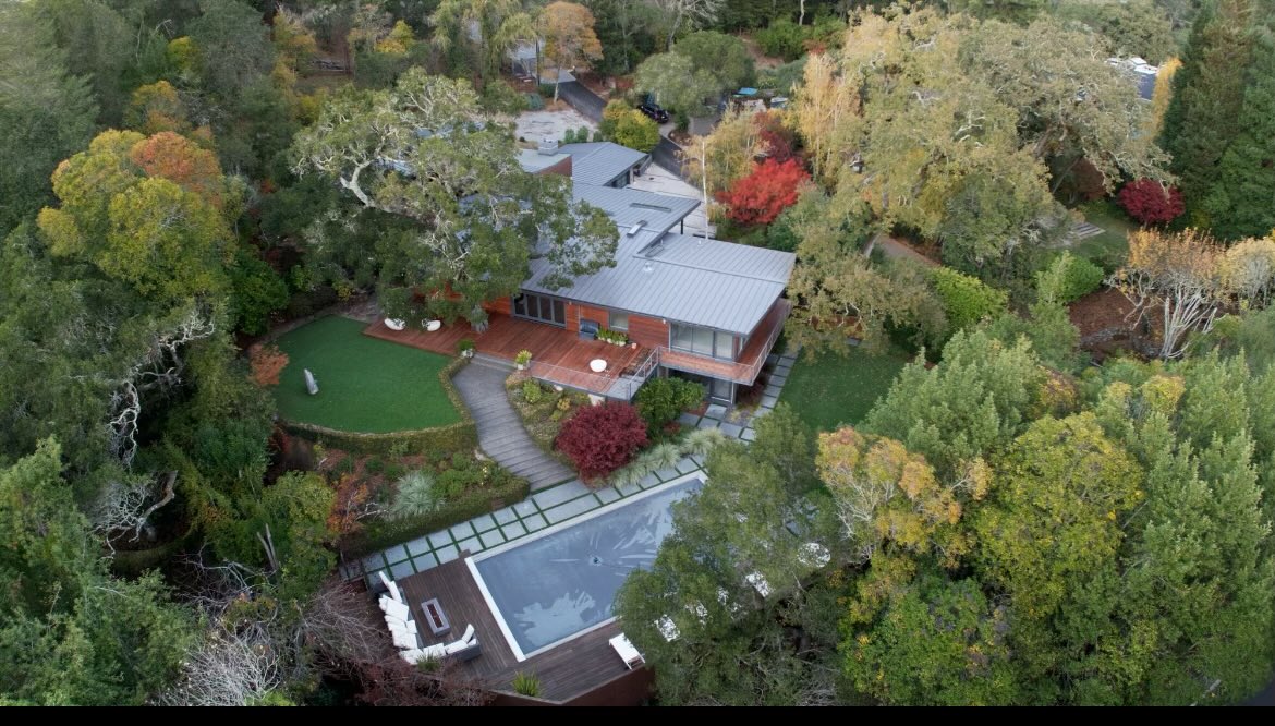 Gov. Gavin Newsom just snapped up a new Bay Area home: a hidden mansion in the Marin County town of Kentfield, fitted with outdoor sculptures, a guest house, a handful of walk-in closets, and a swimming pool and spa.
The governor paid around $9 million — 7% more than the asking