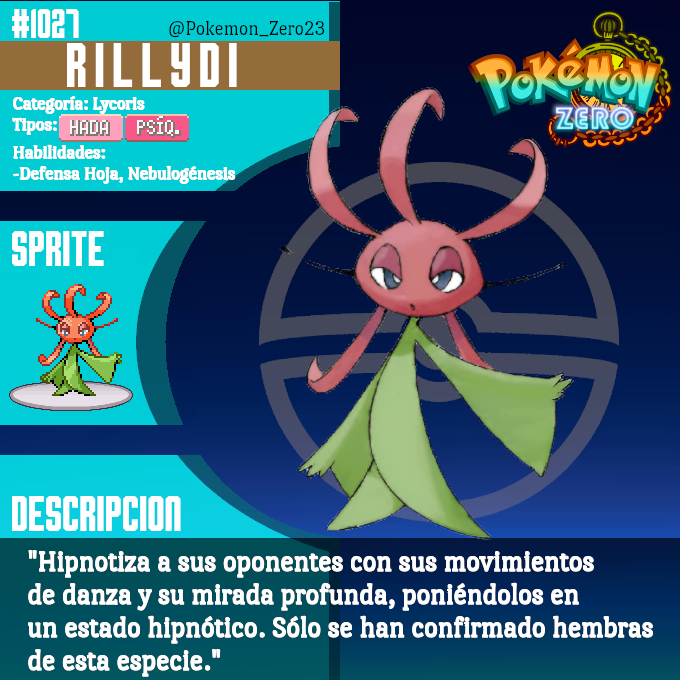 Pokemon_Zero23's tweet photo. 🌹¡Presentamos a Rillydi!🌹  
-Nuevos descubrimientos recientes dieron como resultado descubrir a este Betadox de hermosa apariencia de Lycoris llamado Rillydi el cual cuenta con unos poderes psíquicos muy poderosos y unas antenas capaces de percibir los ánimos de las personas. https://t.co/oCPdzYcAVt