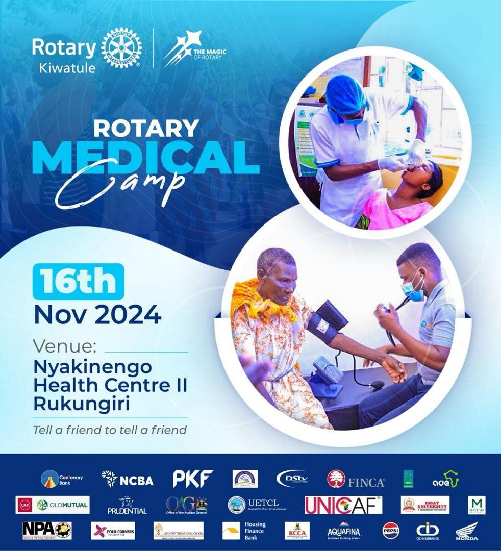 Community Health in Rukungiri!
We, the Rotaract Club of MUST, are proud to join the Rotary Club of Kiwatule for today’s ROTARY Medical Camp at Nyakinego Health Centre II.