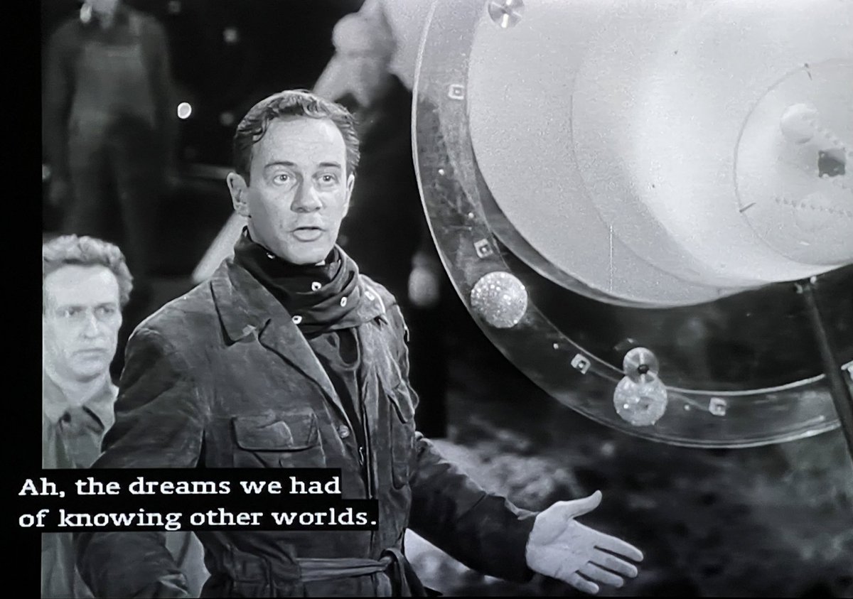 Note that the alien Putnam has a decidedly fashionable flair compared to tweed Putnam! And alien Ellen chose that dazzling gown! And they leave a glitter trail? These aliens are GLAM. 💎 🛸#ItCameFromOuterSpace #TCMParty