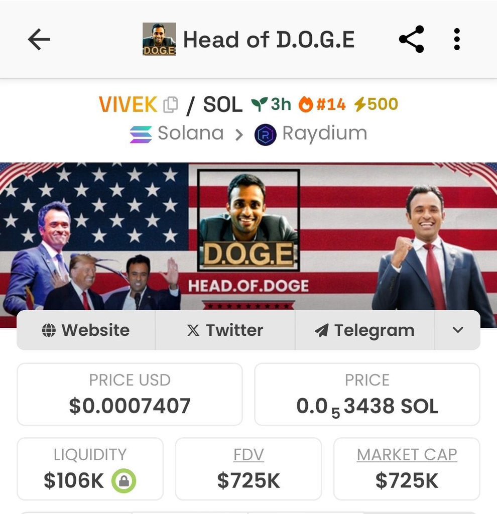 Xpixell_'s tweet photo. @cometcalls It’s time to pump with $VIVEK . 

Absolute sendoooor

@Viveksoldoge https://t.co/yoJ9vhxk34
