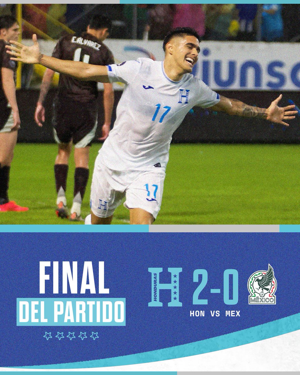 FFH_Honduras's tweet photo. 🏆⚽️ CONCACAF NATIONS LEAGUE ⚽️🏆
🕐 FINAL DEL PARTIDO
🇭🇳⚽ ¡Gran noche en el Estadio Morazán! 💪🔥
🇭🇳 Honduras 2️⃣-0️⃣México 🇲🇽
⚽ Luis Palma | 63' | 83'
#ModoCatracho #VamosHonduras https://t.co/7MKyBxPntJ