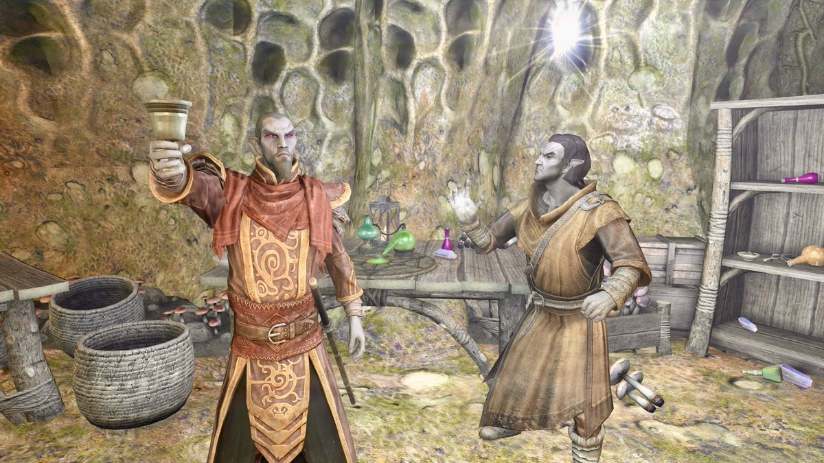 MasterNeloth's tweet photo. Everything is back to the way it used to be! I have my staff back and the Canis Root Tea is flowing like Red Mountain!!! I just wish Talvas would stop crying about how he “misses his kids”. How pathetic! 🙄🙄 https://t.co/tfjfnqJkK4