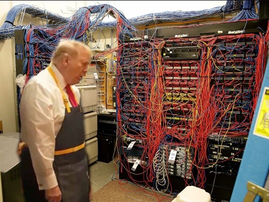 Tapas1776's tweet photo. @AB84 Trump will make the Netflix server room GREAT AGAIN https://t.co/i2nJrNfE1a