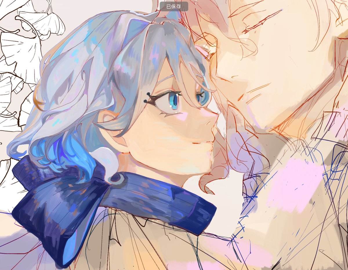 フリーナ(原神) ,ヌヴィレット(原神) 「フ 」|SHのイラスト