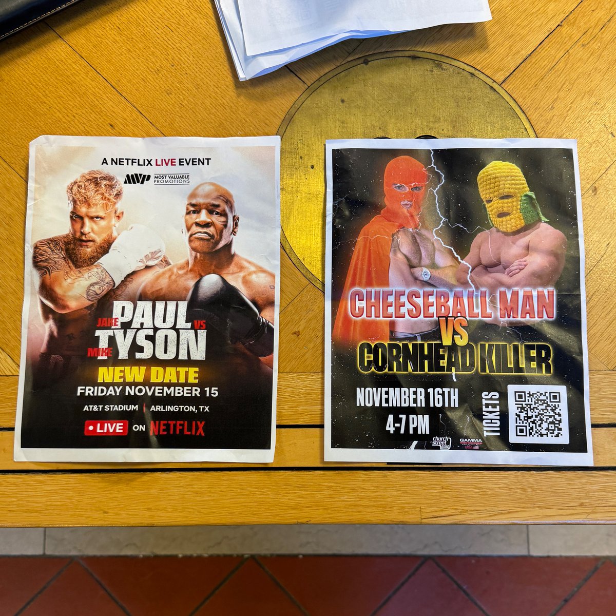 anthpo's tweet photo. Don’t let the amateur fight between mike tyson and jake paul make y’all forget about the REAL fight tomorrow https://t.co/DuYffWYkPU