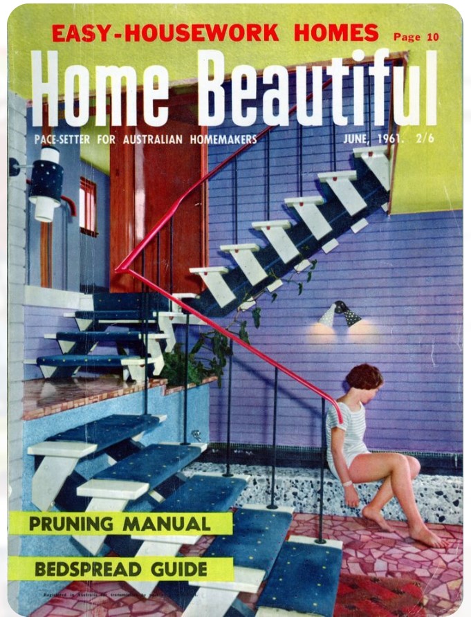 Secret_Design's tweet photo. I discovered that the Frazer House, designed by architect Geoffrey Twibill, was featured on the front cover of Home Beautiful in June 1961. https://t.co/THOontFzOu