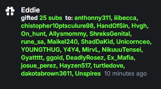 EDDIE WITH THE 25 BOMB