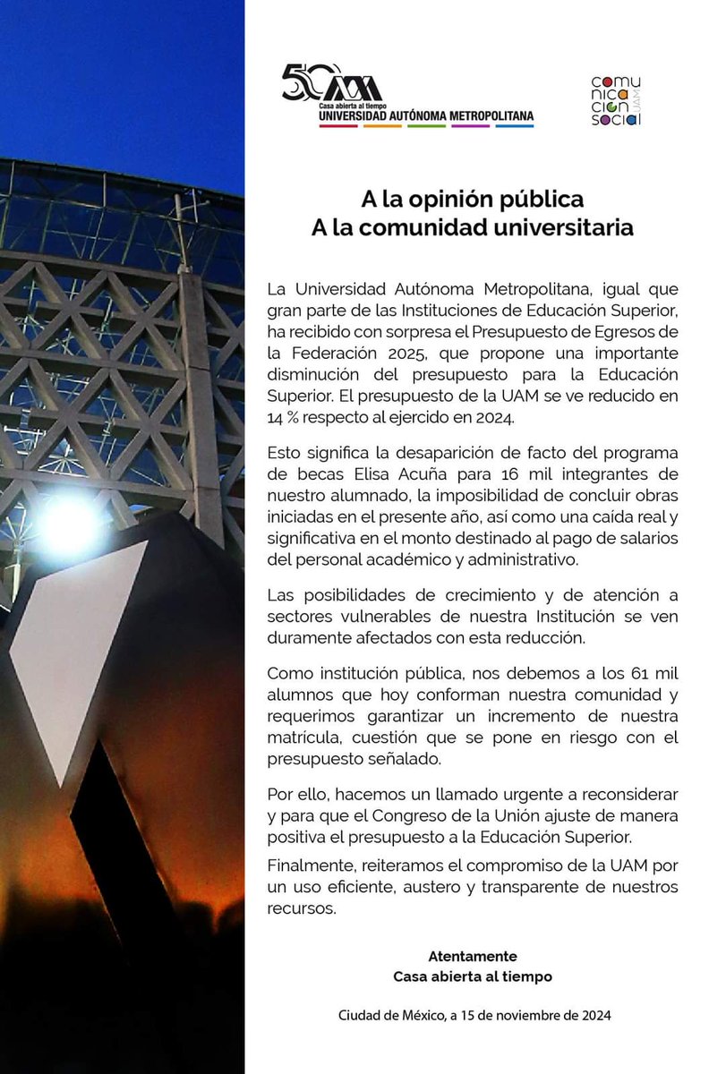 02_hudson's tweet photo. @Hacienda_Mexico ¿Y con la UAM también se "equivocaron"? https://t.co/i06C9rErB0