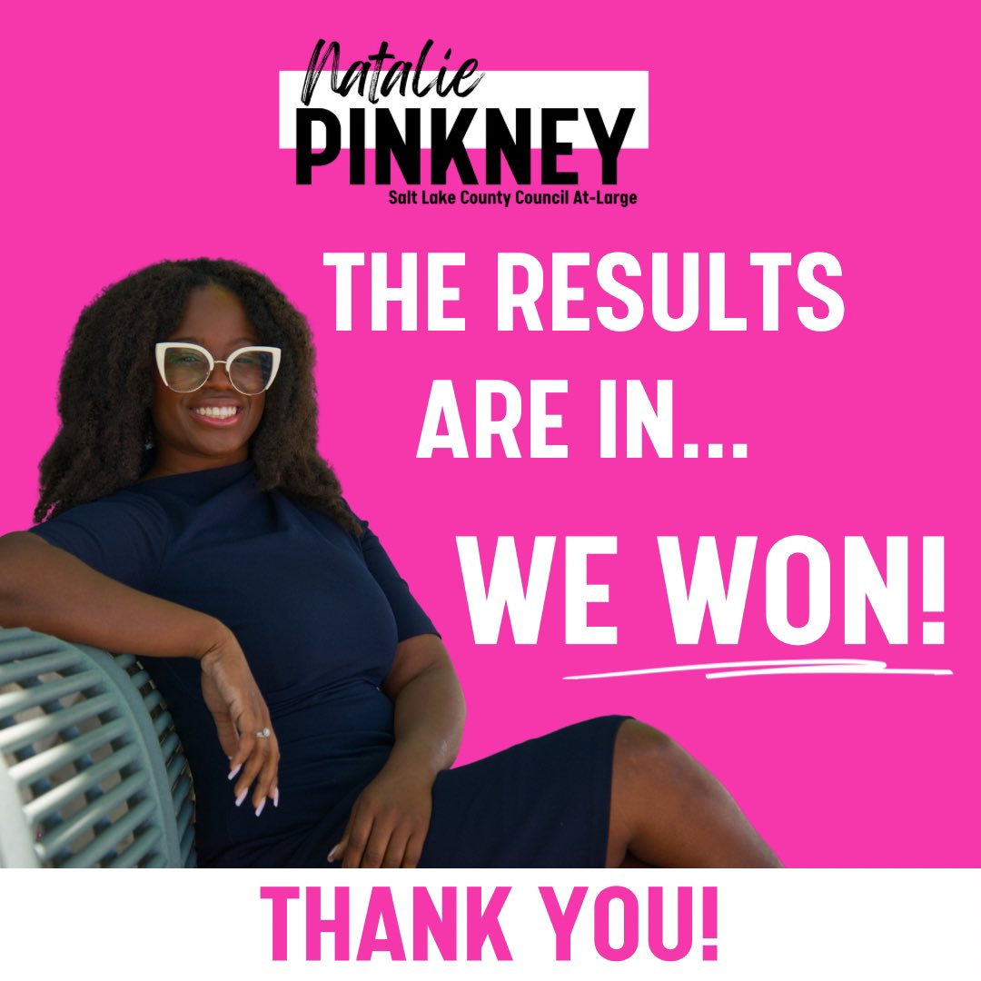 PinkneyAtLarge's tweet photo. With almost all of the votes counted, our lead held strong and we won! I am so grateful to all of my supporters who made this victory possible. Together we have taken our first step towards a bold future- https://t.co/N06gMn8wy4