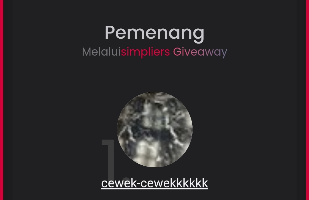 Selamat ya <a href="/gurlsssssssss/">--</a> udah menang GA kali ini. Yang lain nyusul di lain kesempatan. 150k segera meluncur...