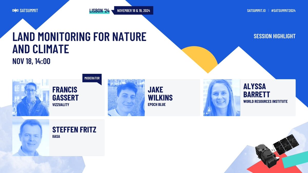 SESSION HIGHLIGHT

How can satellite data help tackle the twin crises of nature and climate? Join us to explore how earth observation empowers land management—from governments to farmers—to create a sustainable future.
#SatSummit