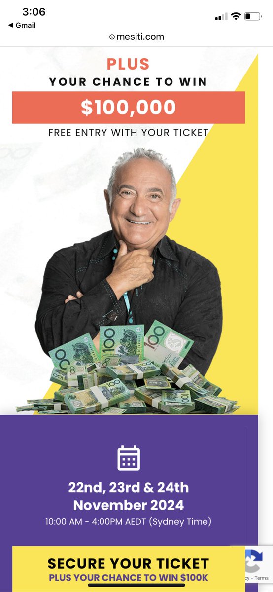 With cost of living hitting everyone, here’s an opportunity to attend this event. #passiveincome #multipleincomestreams #costofliving
#selfeducation 

Pat Mesiti will personally PROVE to you that his entire system works.

Register for the event; 

mesiti.com/msi24/?referra…