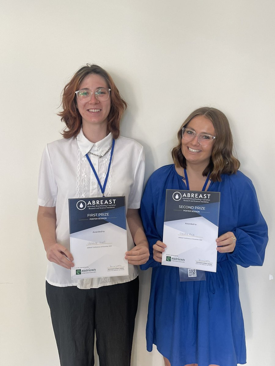 ABREAST Network (@abreast_network) on Twitter photo Congratulations to our #ABREAST2024 Poster Session Student Prize Winners for 2024!
1st Prize Jasmine Hunt 🥇
2nd Prize Claudia Rich 🥈
3rd Prize Xuehua Jin 🥉
Kindly supported by <a href="/Nutrients_MDPI/">Nutrients MDPI</a> Congratulations to our #ABREAST2024 Poster Session Student Prize Winners for 2024!
1st Prize Jasmine Hunt 🥇
2nd Prize Claudia Rich 🥈
3rd Prize Xuehua Jin 🥉
Kindly supported by <a href="/Nutrients_MDPI/">Nutrients MDPI</a>