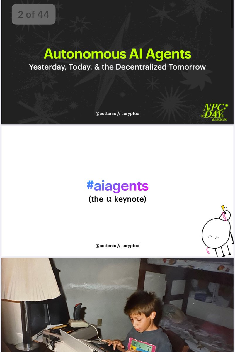 1/ 🦾 <a href="/OPGames_/">OP Games</a> <a href="/protocollabs/">Protocol Labs</a> <a href="/futureprimitive/">future primitive ✍️</a> hosted THE MOST fun &amp; forward looking side-event: #NPCDay! 

While we wait for the recording I’m dropping my deck for the keynote here:

drive.google.com/file/d/1jKZFdh…