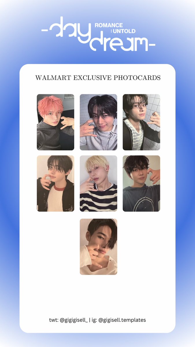 ENHYPEN ROMANCE : UNTOLD - daydream - walmart exclusive photocards