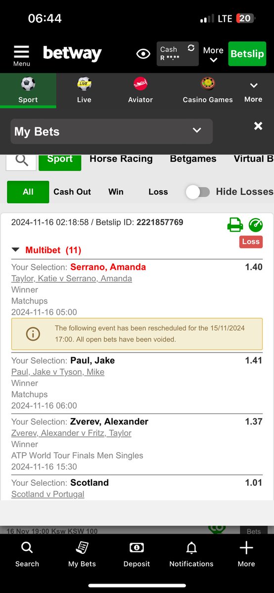 what does it mean if my betway says that am i gonna get my money back ?
