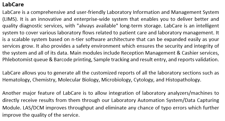 ecaresol's tweet photo. LabCare solution for diagnositc laboratories.
#laboratory #software #pathology #solution https://t.co/eDBNA7ZnUh