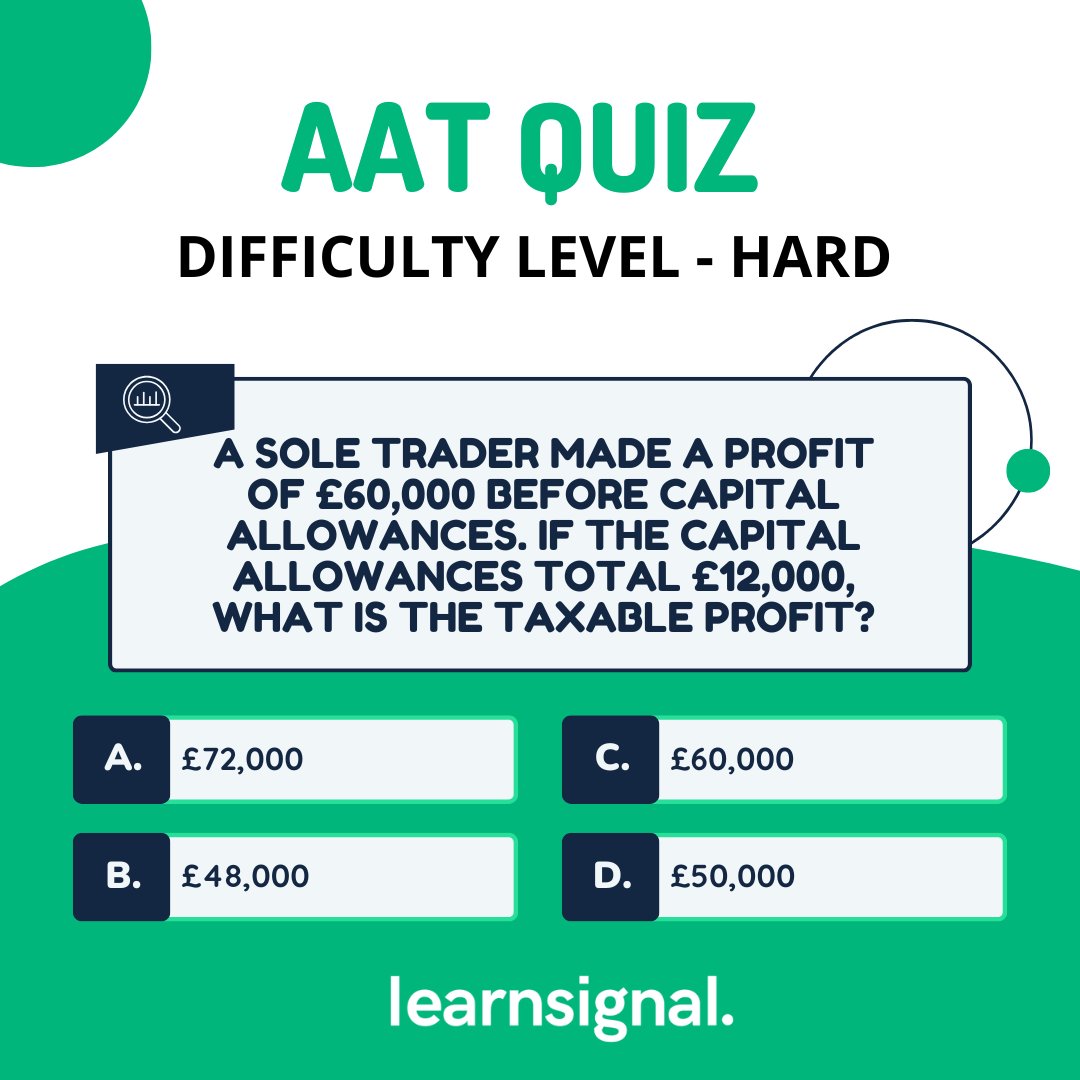 Signalgrouphq's tweet image. Think you got all three correct? Let us know in the comments!

Check out our AAT courses, Link in Bio!

#AATChallenge #AATLearning #AATexam #AAT