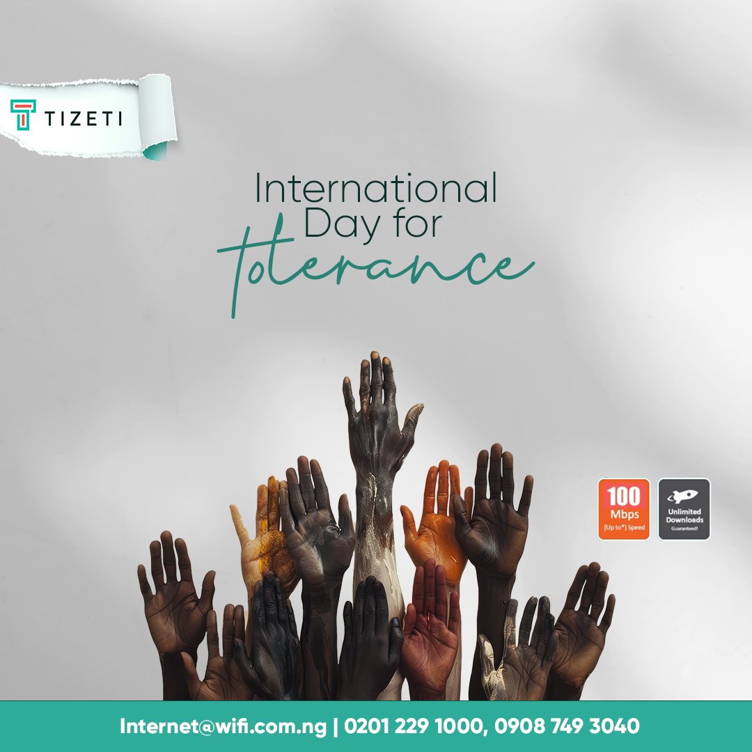 tizeti's tweet photo. ✨✨ Tizeti stands for unity, respect, and understanding.
Let’s celebrate our diversity and promote a world where everyone is treated with kindness and acceptance. Together, we can build astronger, more inclusive community.
#DayForTolerance #UnityInDiversity #TizetiCares https://t.co/UJdrcqmesD