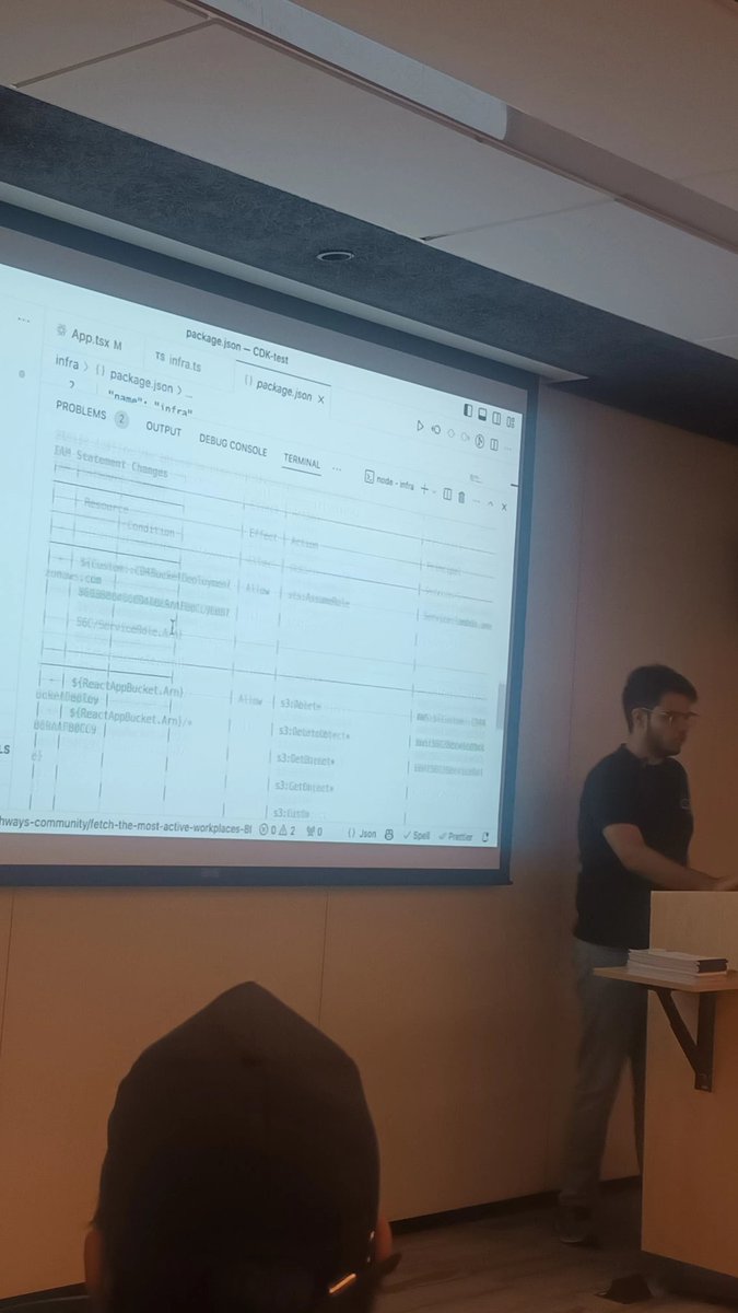 SusmitPy's tweet image. Exploring AWS CDK to deploy infra as code avoiding manual work, using typescript makes life easy
at Github actions to deploy infra as code by @TandanBhaumik at Git Together Mumbai organised by @hackmum #GitHubCommunity #GitHubIndia #GitTogetherMum #hackmum #githubactions #iac