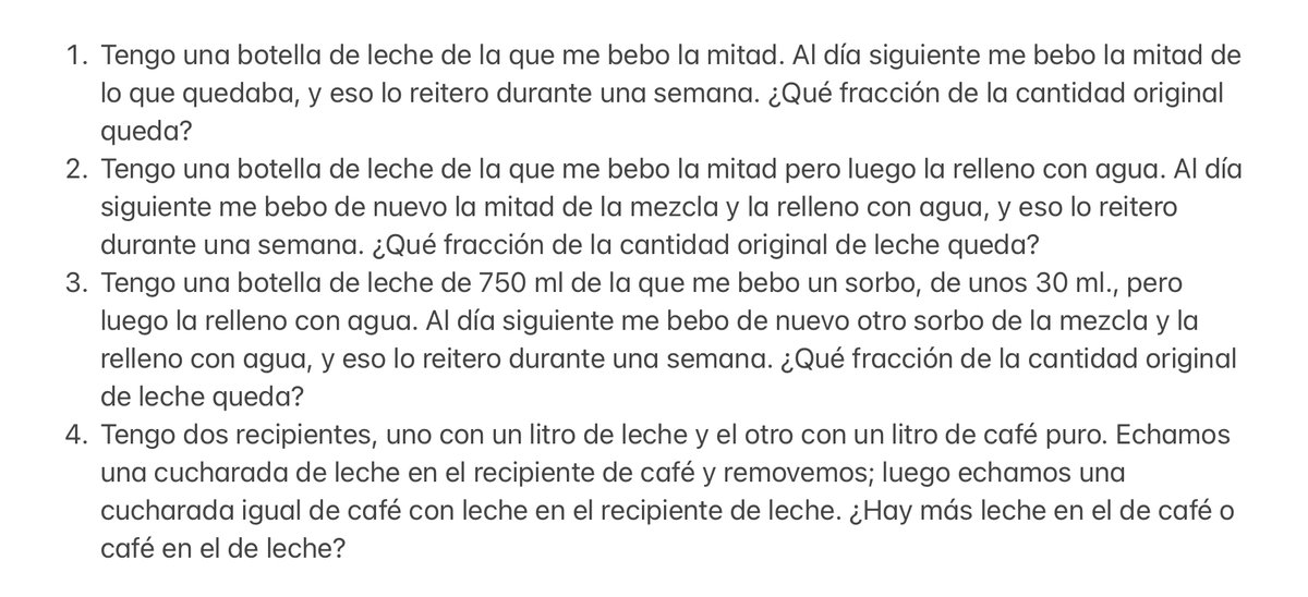 Cuatro problemas sobre fracciones (y algo de potencias) para soltarlos y ver cómo se van desenvolviendo (en pizarras, mesas, palma de la mano, señales de humo...). 
A partir de uno que propuso <a href="/GajateElena/">Elena Gajate</a> en las JAEM.